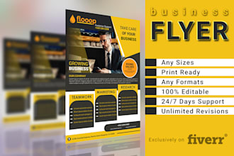 do professional business flyer design in 6 hours