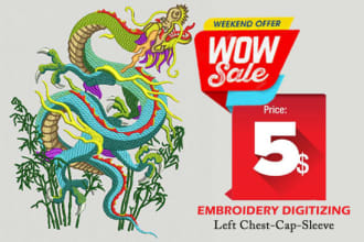 do prefect embroidery digitizing of any logo or picture