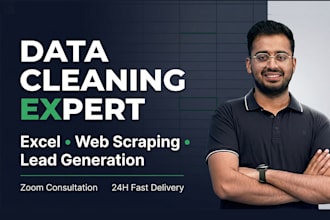 do excel data cleaning, web scraping, data entry and lead generation