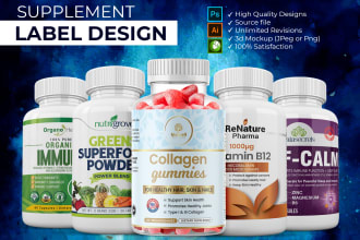 do supplement label and sticker designs
