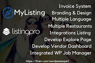 setup customize develop website by mylisting theme and listingpro