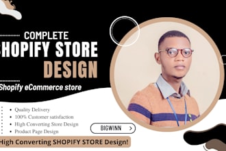 do shopify store redesign, create shopify ecommerce store