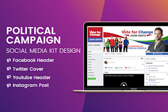 design social media kit for political campaign