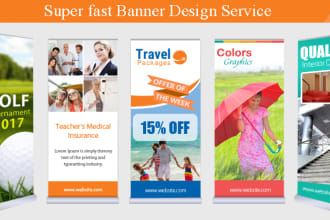 design modern and unique roll up banner ads