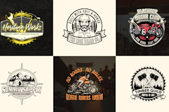 design custom retro vintage badge logo for your business