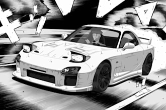 draw your car in a cartoon style