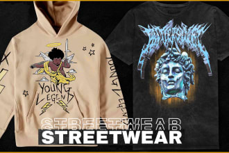 craft an amazing streetwear tshirt design
