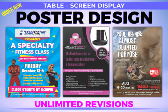 professionally design poster, movie poster, event poster