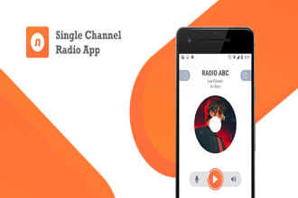 make single channel radio streaming app for android and ios