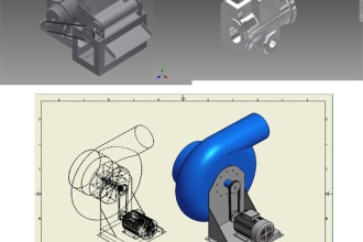 do 3d and 2d mechanical design and drawing using inventor