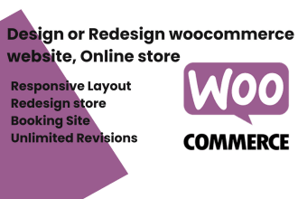 design woocommerce store in wordpresss, starting from 10 dollars