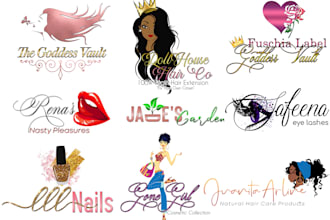 design unique girly feminine business logo