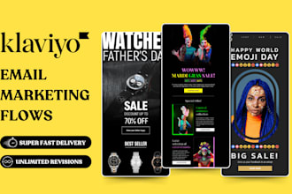 set up high converting klaviyo email marketing flows for shopify, and ecommerce