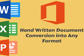 assist in ms word, powerpoint, excel and document conversion