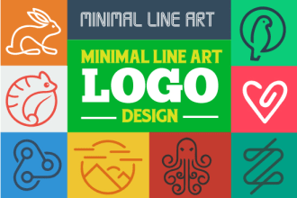 minimal line art logo within 24 hours