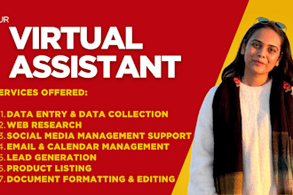 be your virtual assistant for web research and data entry