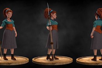 do 3d character cartoon model and render for you