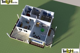 draw a one storey house using google sketch up