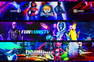 design epic fortnite banner or channel art