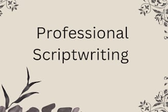 write a professional video script
