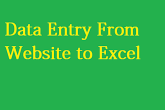 do data entry or webscraping from website to excel