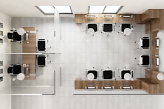 render exterior and interior of 3d model