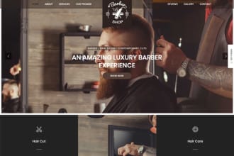 create a responsive barber shop website