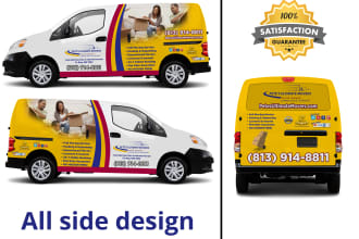 do professional vehicle, car, truck or van wrap mockup
