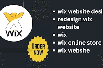 design wix or redesign a wix website design or wix online store