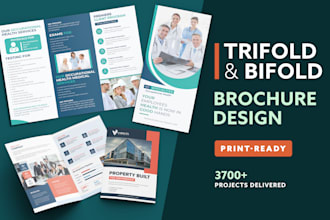 design trifold brochure, bifold brochure and professional pamphlet