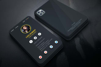 design professional clean iphone style   business card
