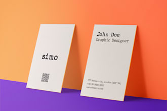 design professional business card with qr code