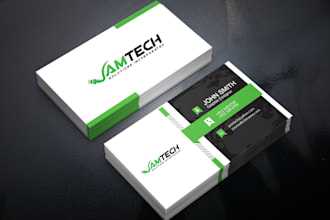 create an outstanding two sided business card within 24 hours