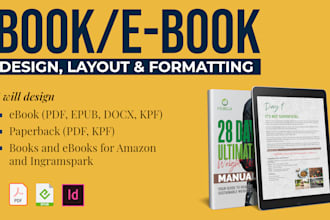 provide ebook formatting, layout and design epub interactive PDF