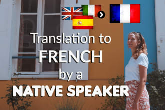 translate from english, italian, spanish to french