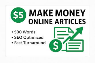 write 500 words about making money online