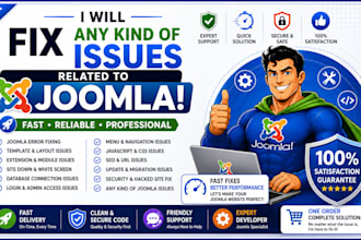 fix any kind of issues related to joomla website