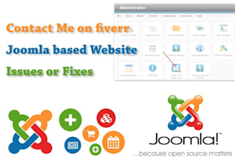 fix any kind of issues related to joomla website