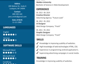 design a creative resume template using ms word or publisher