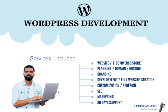 design and develop wordpress website and ecommerce store