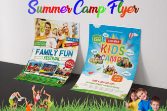 create summer back 2 school flyer