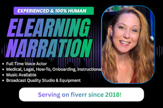 record human voice over for your elearning, online training course