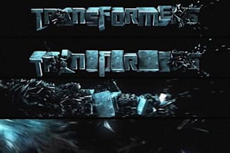 recreate transformers INTRO title with your name or text