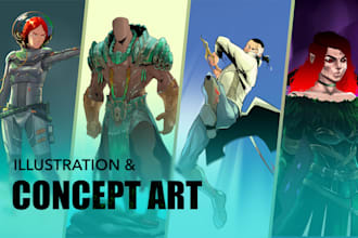design original characters and concept art for your game or story
