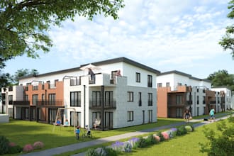 design and render exterior by 3dsmax, sketchup