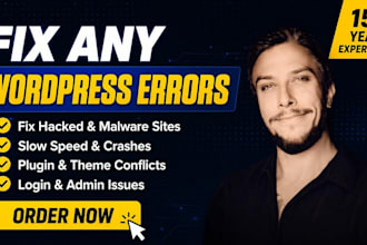 fix wordpress errors and problems
