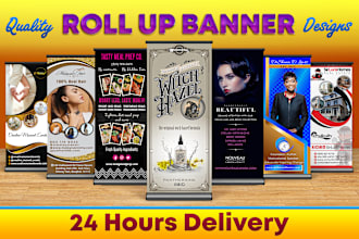 design custom roll up, retractable, or pull up banners