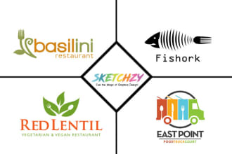 do modern ice cream beverage food or restaurant logo