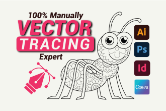do work in adobe illustrator, vector, modify and design