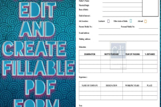 fillable pdf form creation,design fillable pdf form
